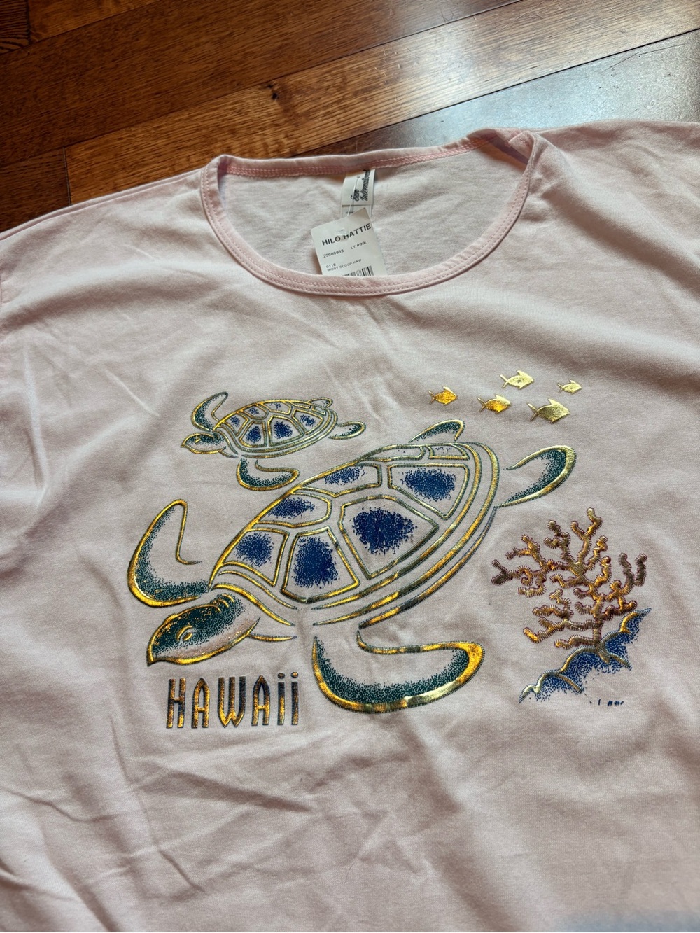 Hilo Hattie Light Pink Hawaii Graphic Tee